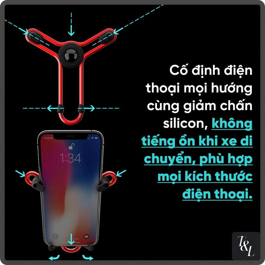 Giá Đỡ Điện Thoại Trên Ô Tô Cao Cấp Đa Năng YAYA - bbdd -  Tối Giản, Tiện Lợi