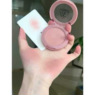 Phấn Má Hồng 3CE Face Blush Delectable Fools In Love Mono Pink Rose Beige Pure Cake - Bebeau