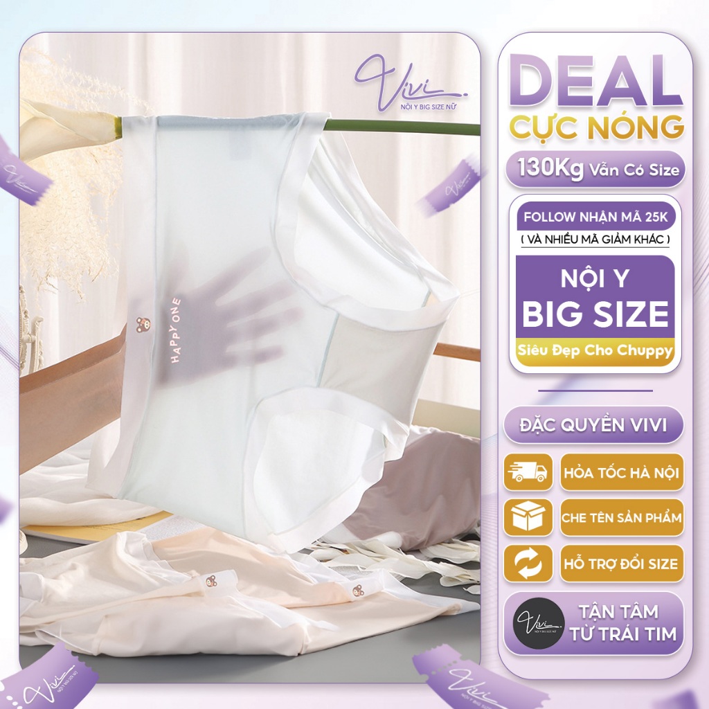 Quần lót Nữ Bigsize vải su lụa siêu mát Cạp Cao từ 48 - 100kg - Nội Y ...