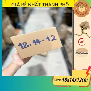 Hộp giấy P40 size 18x14x12 cm, thùng carton gói hàng Everest