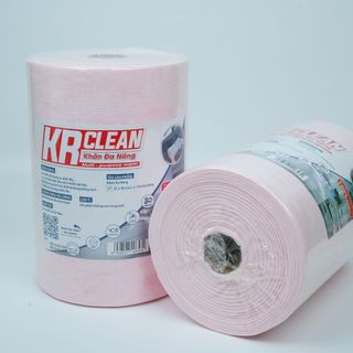 Cuộn khăn giấy lau đa năng hồng 50 tờ 25x30cm - Khăn lau bếp, bàn ghế, lau chén bát, lau tay, tiện lợi