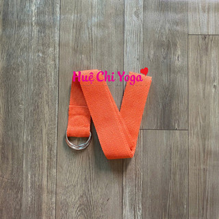 Combo 2 gạch cam in hoa văn 220g, 1 dây cotton họa tiết 1,83m hỗ trợ tập Yoga