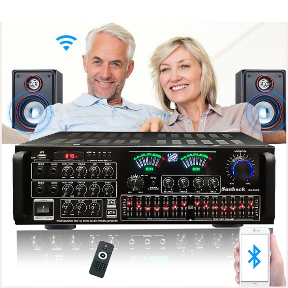 Ampli karaoke Starklok AV-8900BT bluetooth - Bộ khuếch đại công suất 900W, điều chỉnh cân bằng KTV
