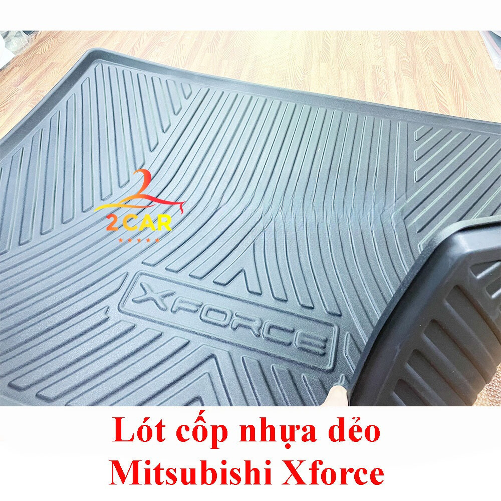 LÓT CỐP Nhựa sau xe Mitsubishi Xforce 2024 2025, đàn hồi tốt, dễ vệ sinh lau rửa, không mùi , không thấm nước - 2CAR