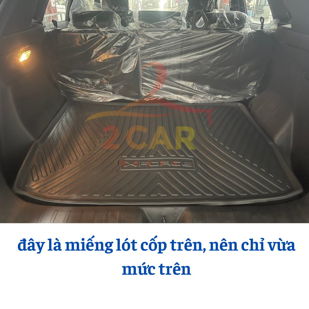 LÓT CỐP Nhựa sau xe Mitsubishi Xforce 2024 2025, đàn hồi tốt, dễ vệ sinh lau rửa, không mùi , không thấm nước - 2CAR