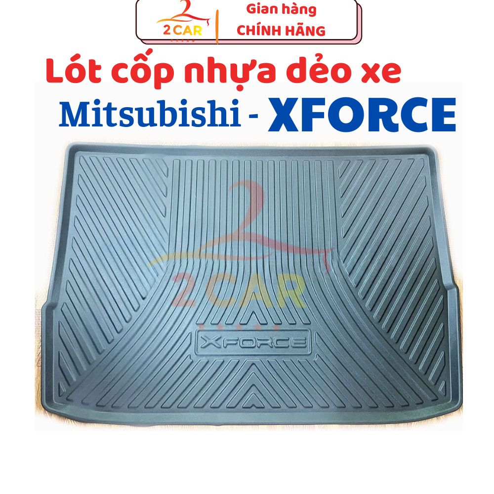 LÓT CỐP Nhựa sau xe Mitsubishi Xforce 2024 2025, đàn hồi tốt, dễ vệ sinh lau rửa, không mùi , không thấm nước - 2CAR