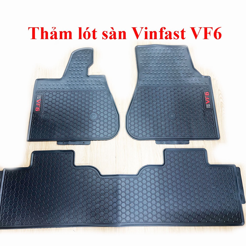 Thảm LÓT SÀN CAO SU xe Vinfast VF6 - Hàng đẹp, không mùi, không thấm nước, dễ vệ sinh