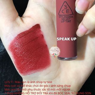 Son Kem 3ce Velvet Lip Tint Plush Mới Child Like Taupe Speak Up Daffodil Bitter Hour - Bebeau