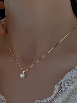 Vòng Cổ Ngọc Trai S925 bạc dây chuyền Nữ Mặt Dây Ngọc Trai Bé Gái Tặng S31