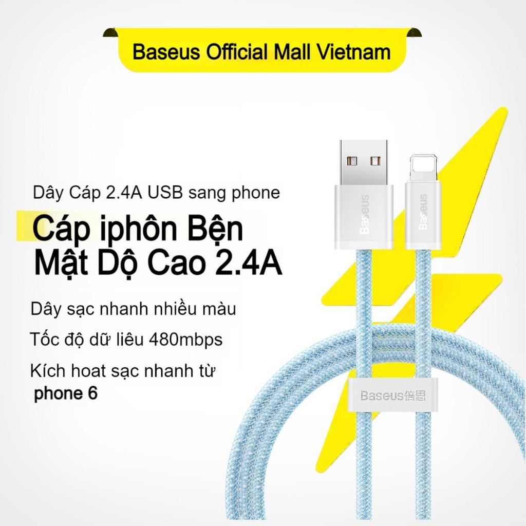 Ảnh Cáp Sạc Nhanh 2.4A Baseus USB Dành cho Phone 13 Pro Max/12 Mini Pro Max 1