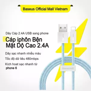 Cáp Sạc Nhanh 2.4A Baseus USB Dành cho Phone 13 Pro Max/12 Mini Pro Max