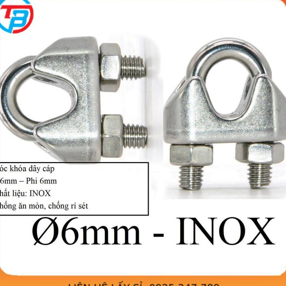 Cóc khóa cáp Phi [ 6mm ] INOX - Cáp Thép Thái Bình Vina | Shopee Việt Nam