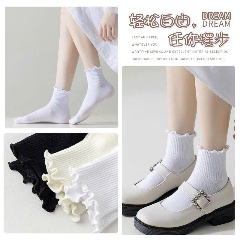 TÚI 10 ĐÔI TẤT CỔ BÈO TRƠN TT34