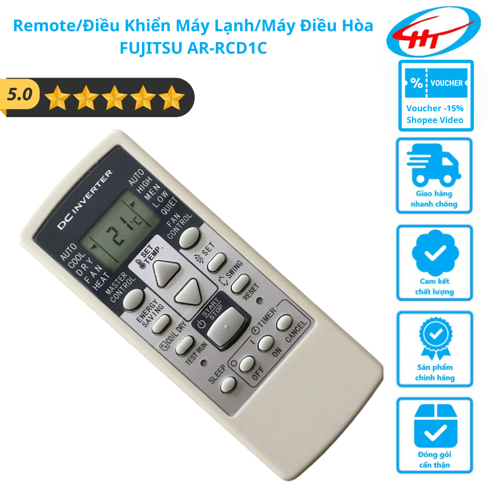 Remote / Điều Khiển Cho Máy Lạnh, Máy Điều Hòa FUJITSU AR-RCD1C - Hàng ...
