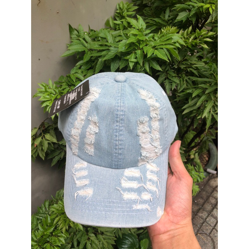 MŨ KẾT LƯỠI TRAI VẢI JEANS TRƠN RÁCH TUA RUA HÀNG VNXK CHUẨN FROM CAO CẤP THỜI TRANG NAM NỮ