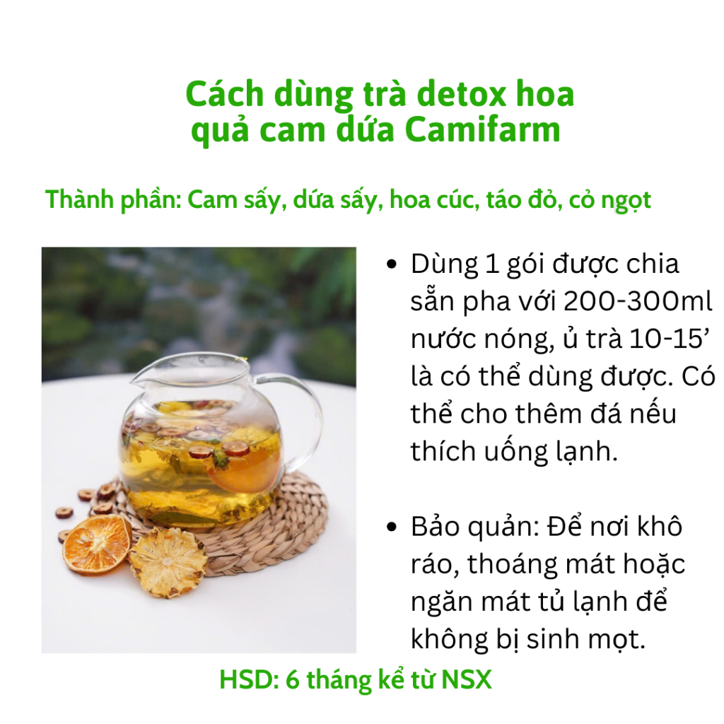 Ảnh Trà hoa quả cam dứa Camifarm thanh lọc cơ thể, đẹp da, tăng đề kháng 2