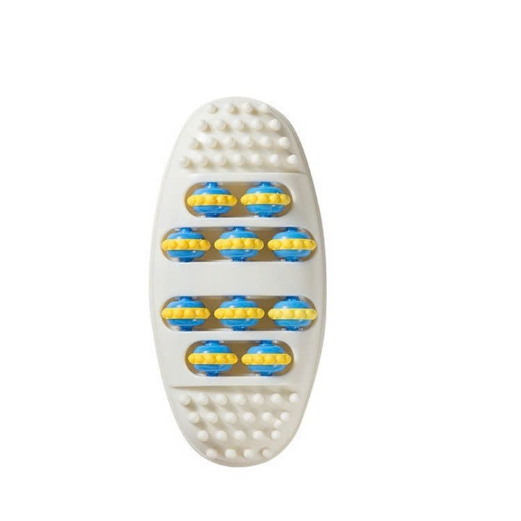 Dụng Cụ Lăn Mát Xa Bàn Chân bằng nhựa (10 con lăn bánh xe) 28x13cm Giúp Lưu Thông Mạch Máu, Giảm Đau Nhức
