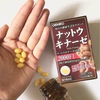 Viên uống hỗ trợ tai biến đột quỵ Nattokinase 2000 Orihiro 60 viên