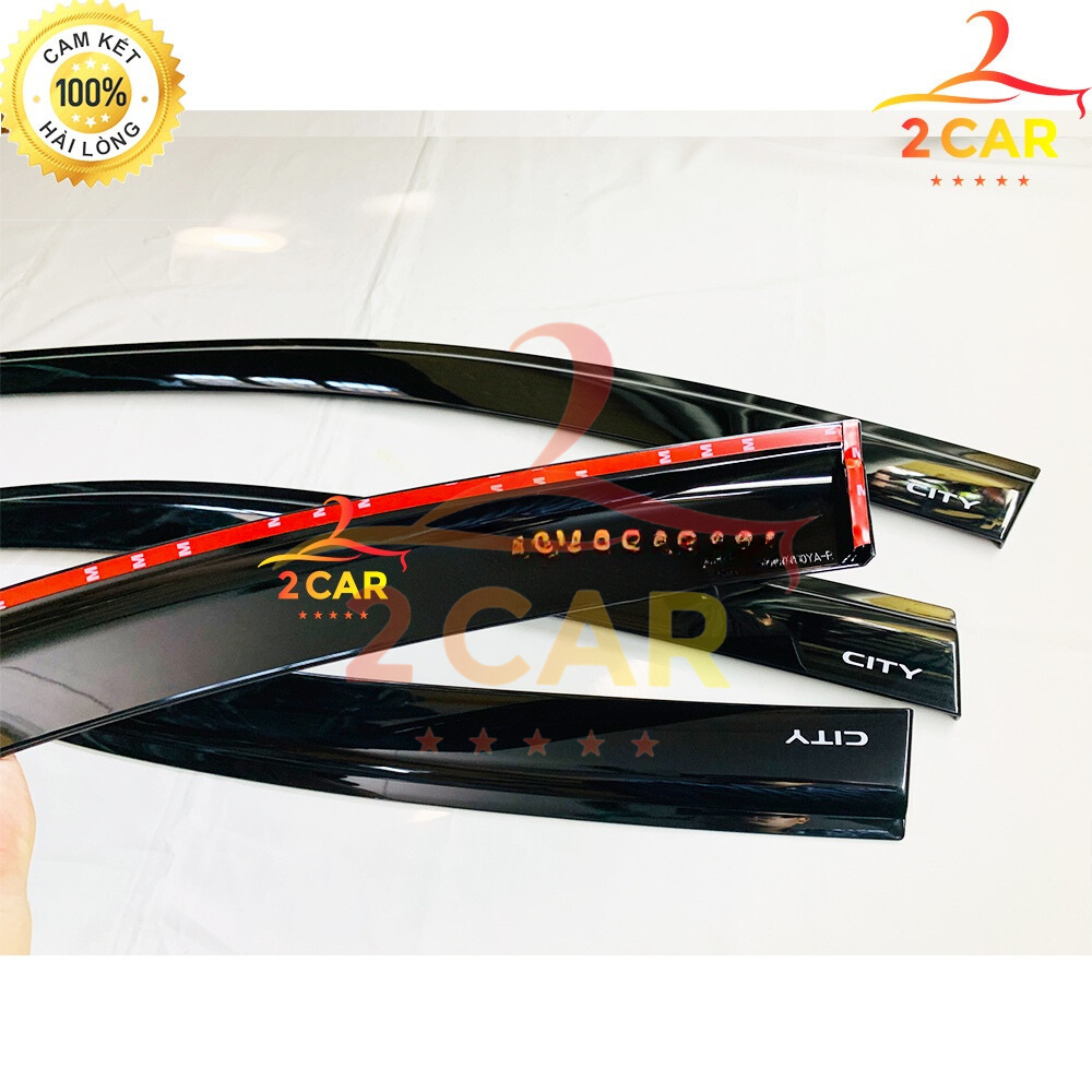 Vè Che Mưa Xe Honda City đời 2021 - 2022- 2023-2024 4 Chi Tiết Nhựa Đen cao cấp