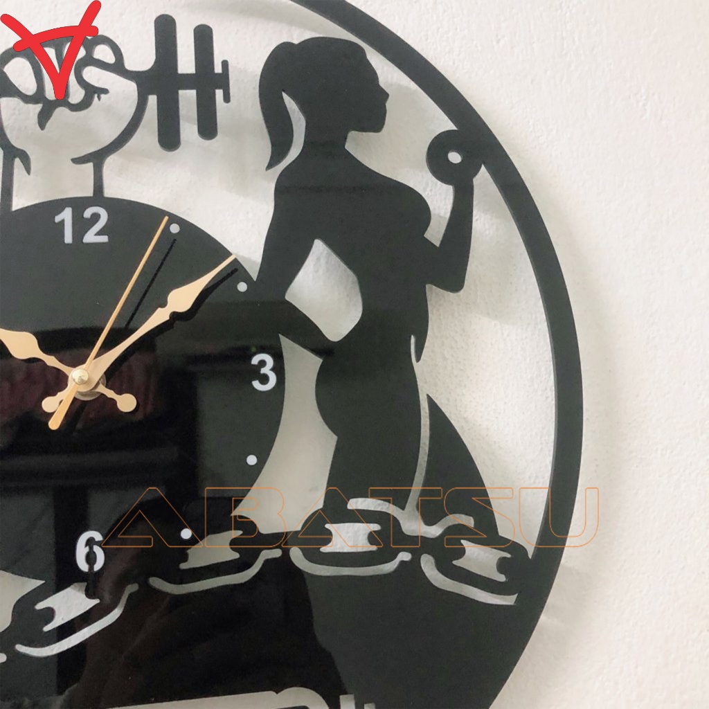 Đồng Hồ Treo Tường Abatsu phòng Gym Độc Đáo