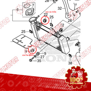 Cao Su Bắt Két Nước Winner V1, Winner X V2 V3 V4 Trên Dưới 61304-415-000, 19051-KGB-610 Chính Hãng - ZZM