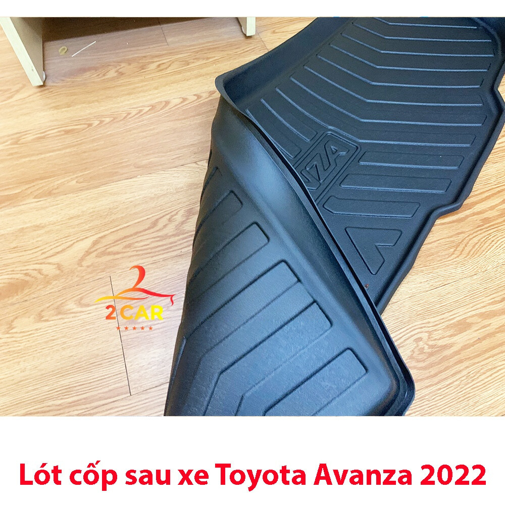 Lót cốp sau xe Toyota AVANZA 2022 - 2026 chất liệu nhựa dẻo không mùi, không thấm nước LCN-TO002