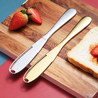 ( Loại răng ) Dao cắt bơ , quét bơ , cắt bánh mì ăn bit tết chất liệu inox - dụng cụ làm bánh