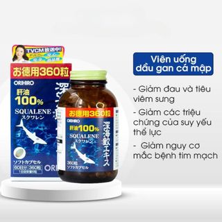 Viên Uống Orihiro Shark Squalene Chiết Xuất Dầu Gan Cá Mập Sụn Vi Cá Mập Nhật Bản