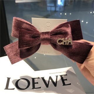 [🔥XƯỞNG SALE SẬP SÀN🔥] Kẹp Tóc Nơ Nhung Đính Chữ Hottrending K218