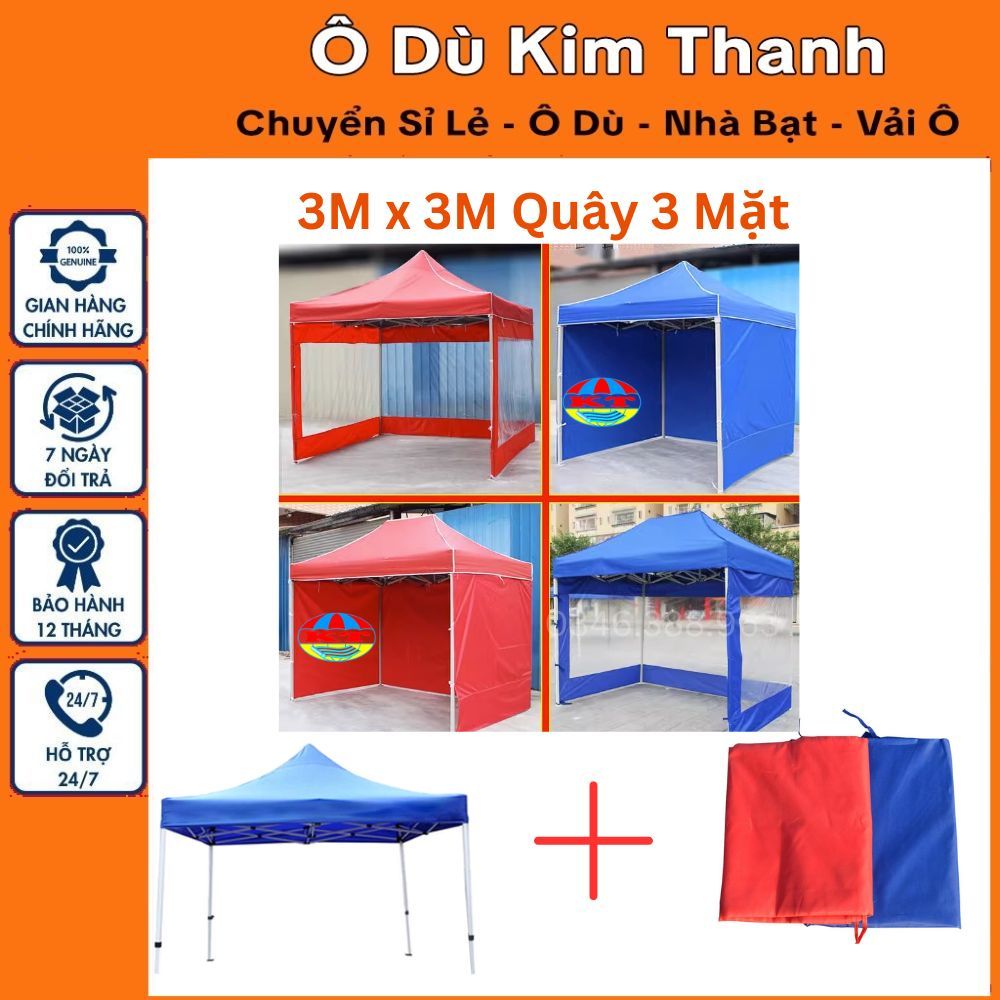 [Nặng 28 KG] Nhà Bạt Di Động Đa Năng 3M X 3M Có Bạt Che 3 Mặt Che Nắng, Che Mưa Ngoài Trời, Che Nắng, Che Mưa Ngoài Trời