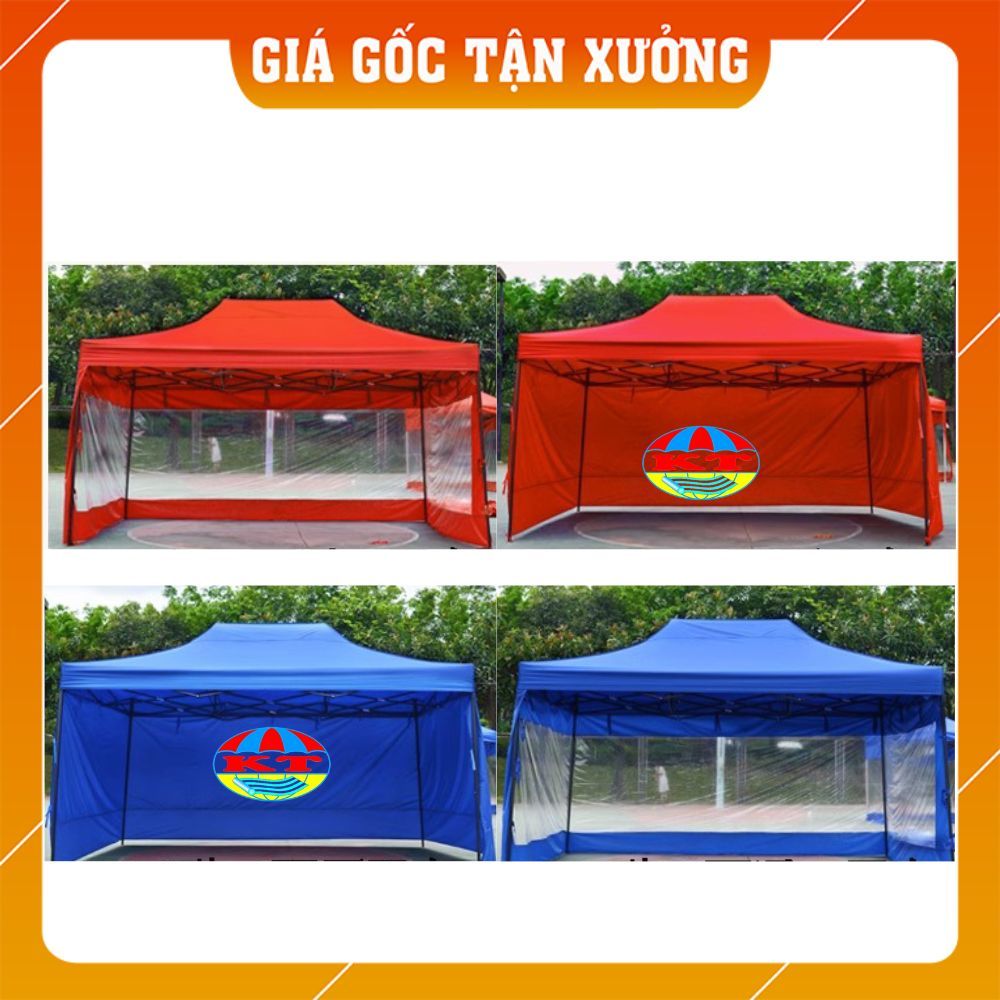 [Nặng 40 KG] Nhà Bạt Di Động Đa Năng 3M X 4,5M Có Bạt Che 3 Mặt Che Nắng, Che Mưa Ngoài Trời, Che Nắng, Che Mưa