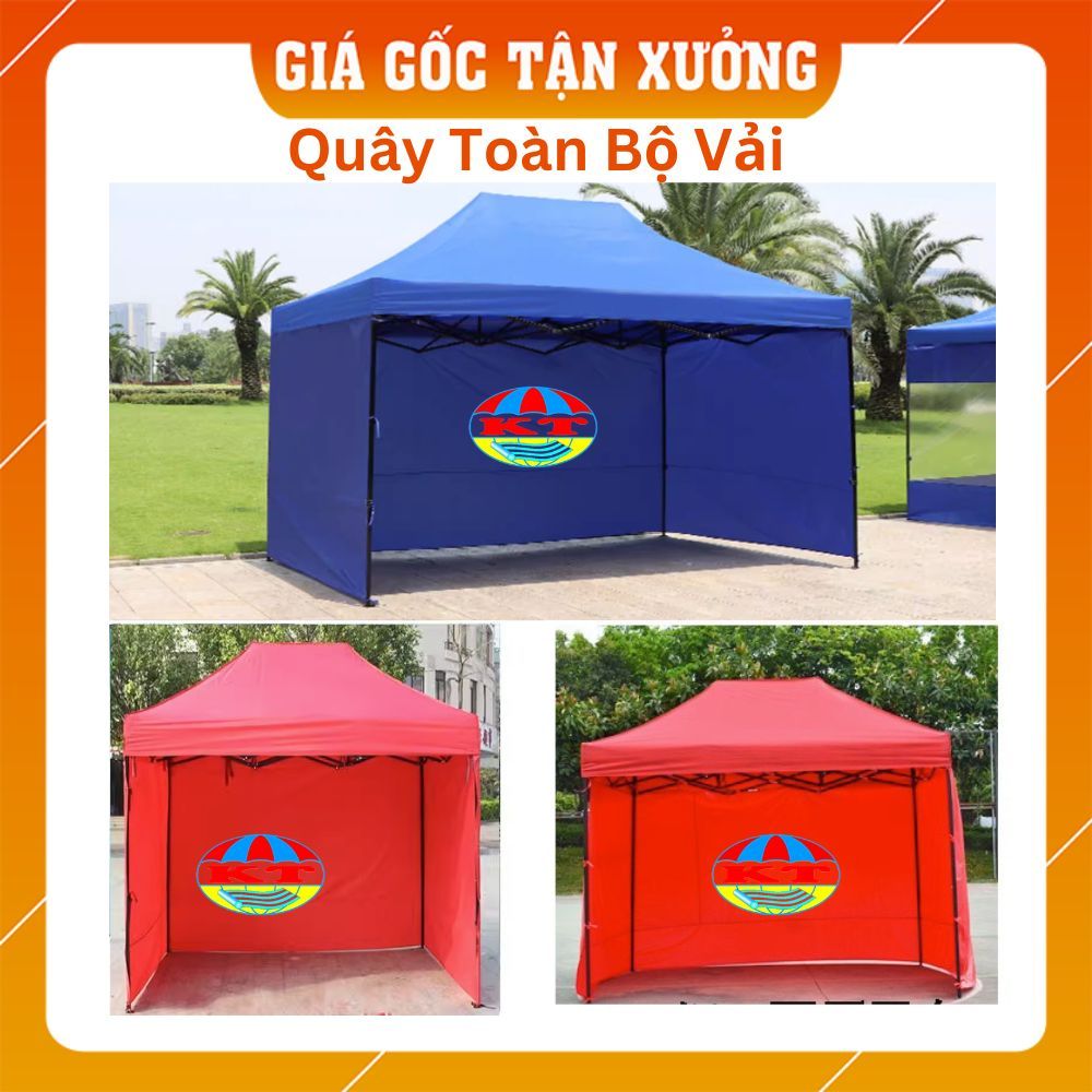 [Nặng 40 KG] Nhà Bạt Di Động Đa Năng 3M X 4,5M Có Bạt Che 3 Mặt Che Nắng, Che Mưa Ngoài Trời, Che Nắng, Che Mưa