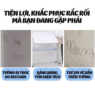 Bảng Trắng Dán Tường Không Dùng Keo ECO, Bảng Học Tập, Họp Văn Phòng, Không Hại Tường, Dễ Di Chuyển