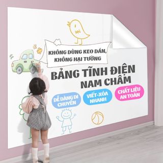Bảng Trắng Dán Tường Không Dùng Keo ECO, Bảng Học Tập, Họp Văn Phòng, Không Hại Tường, Dễ Di Chuyển