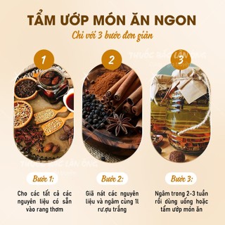 Nguyên liệu ngâm mai quế lộ 9 vị, đã rang thơm nghiền vụn tặng kèm túi lọc, ngâm 1 tuần sử dụng được