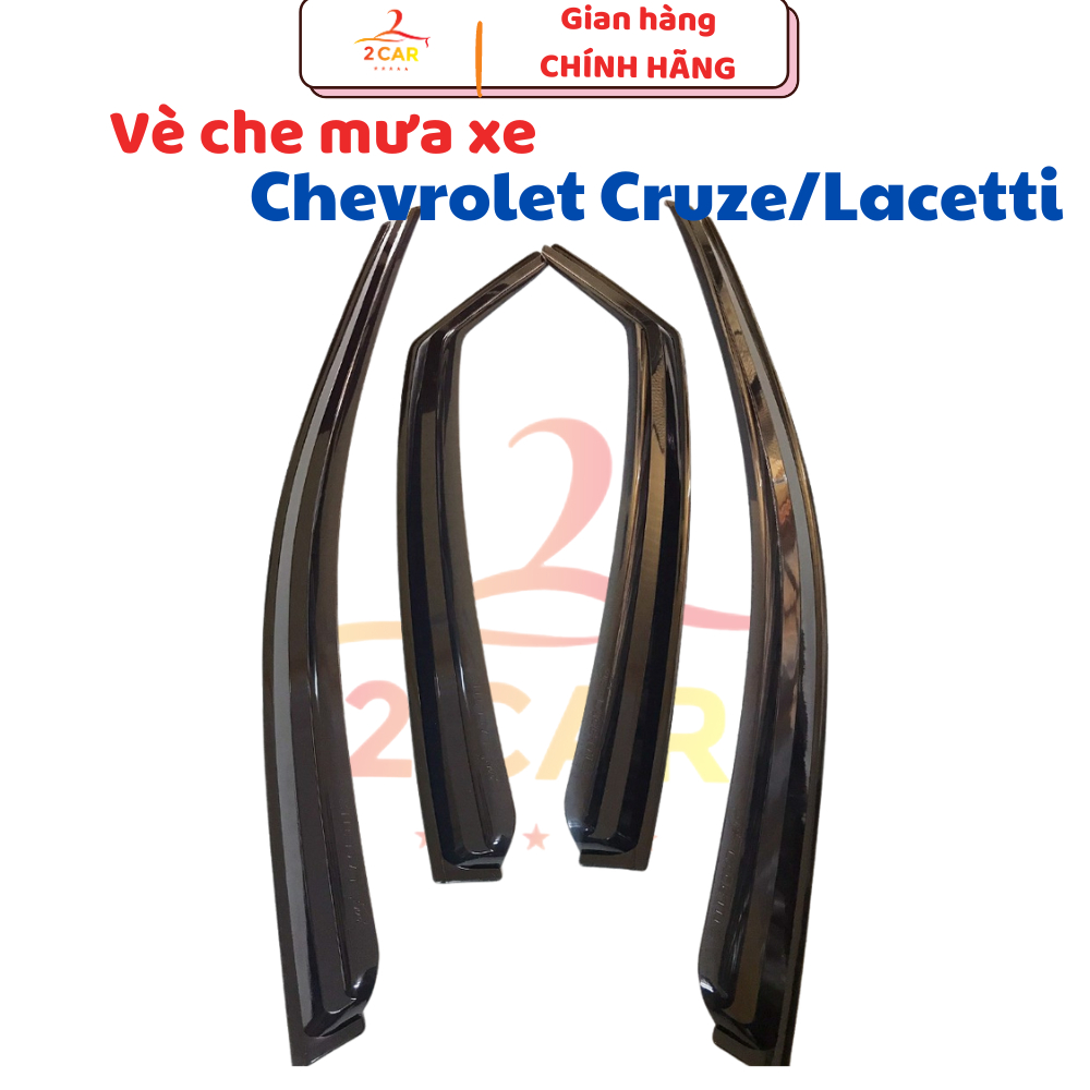 Vè che mưa nhựa đen xe Chevrolet Cruze, Lacetti 2003- 2020, 2021 - Hàng đẹp