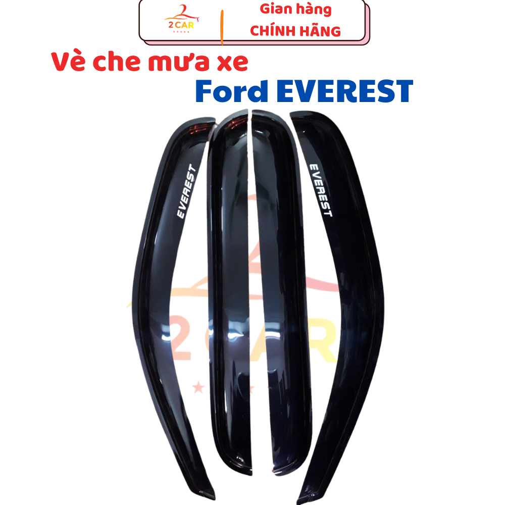 Vè che mưa nhựa đen xe Ford Everest đời 2005 2007 2008 2009 2010 2011 2012 2013 2014 2015 - Giá 1 bộ