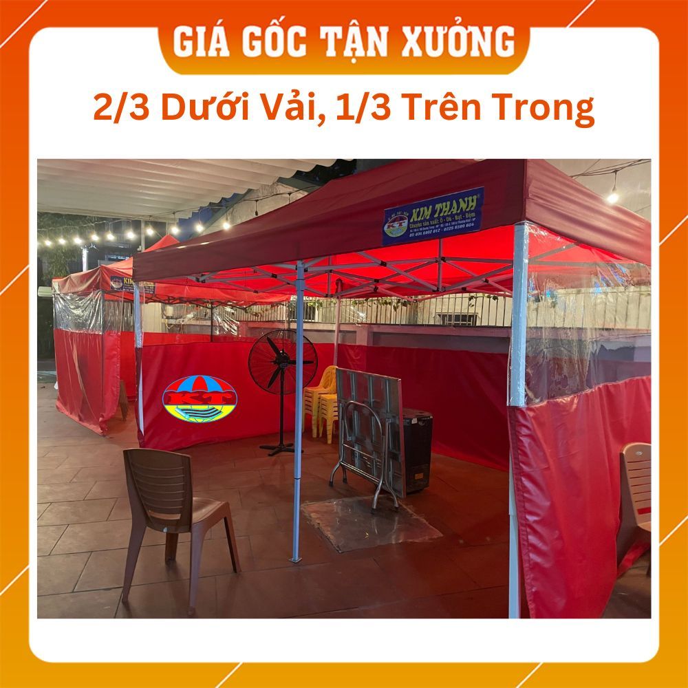 [Nặng 50 KG] Nhà Bạt Di Động Đa Năng 3M X 6M Có Bạt Che 3 Mặt Che Nắng, Che Mưa Ngoài Trời, Che Nắng, Che Mưa Ngoài Trời