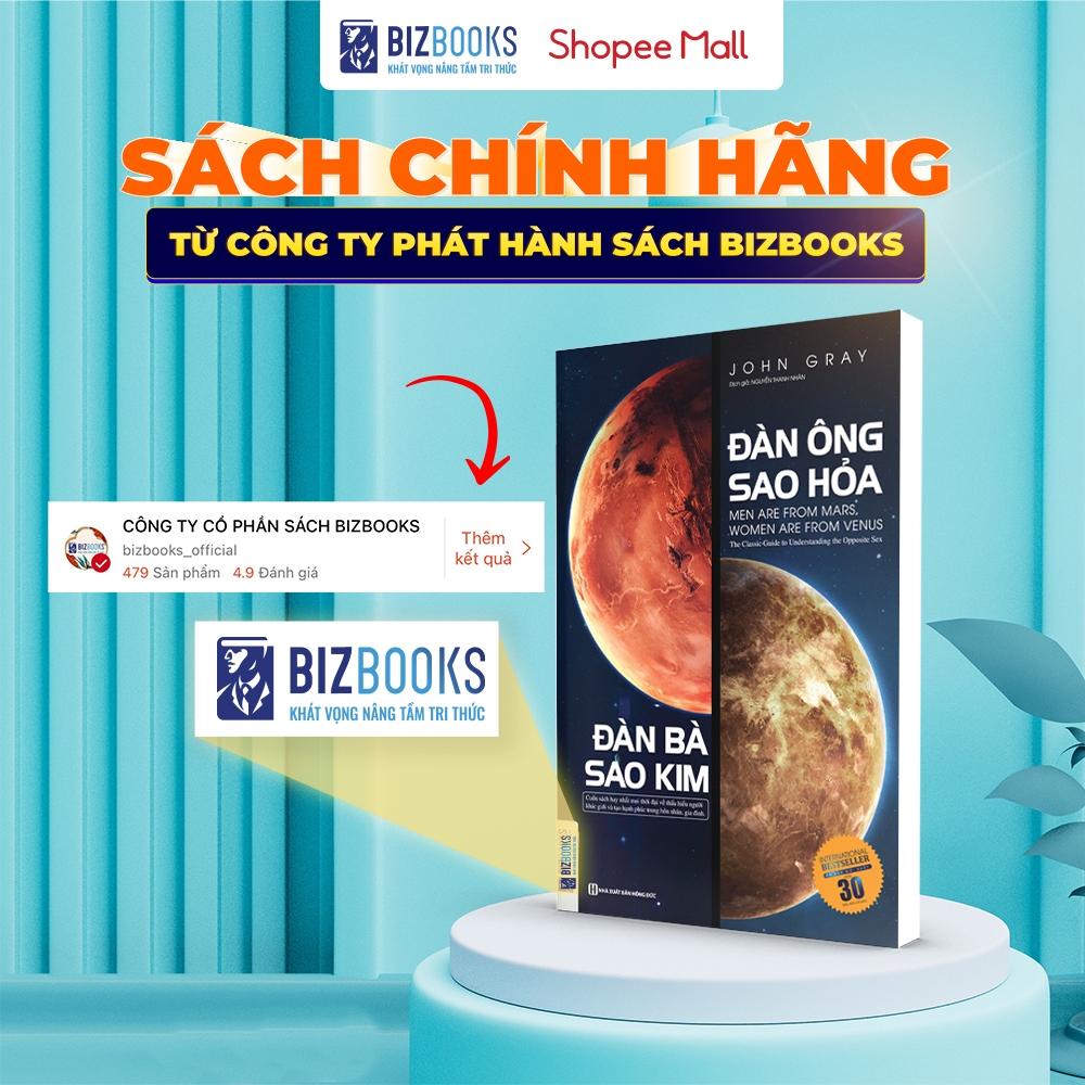 Sách Phụ Nữ Thông Minh: 7 Bài Học Lựa Chọn Hạnh Phúc Và Đàn Ông Sao Hỏa Đàn Bà Sao Kim - Bizbooks