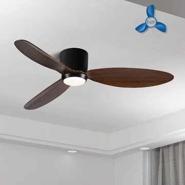 Quạt trần chung cư mini,Quạt trần cổ ngắn cao 18cm cho trần thấp Động cơ DC lõi đồng êm và siêu gió-Bản cao cấp-BH 10năm