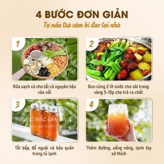5 Set sâm bí đao set nấu 7-10lít và tổng hợp các set trà sâm thanh nhiệt, thích hợp cho cả gia đình
