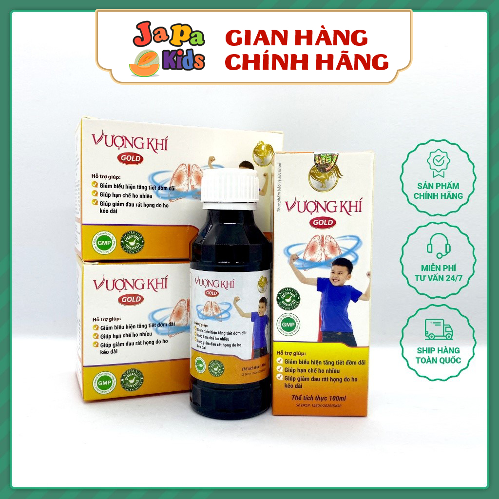 Ảnh Siro cao lỏng Vượng Khí Gold hỗ trợ giảm ho tiêu đờm rát họng tăng cường đề kháng hệ hô hấp Japa kids 1