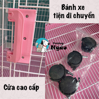 Chuồng petland cao cấp đế nhựa bánh xe - Chuồng Chó - Mèo -  Thỏ - Bọ -Hamster__