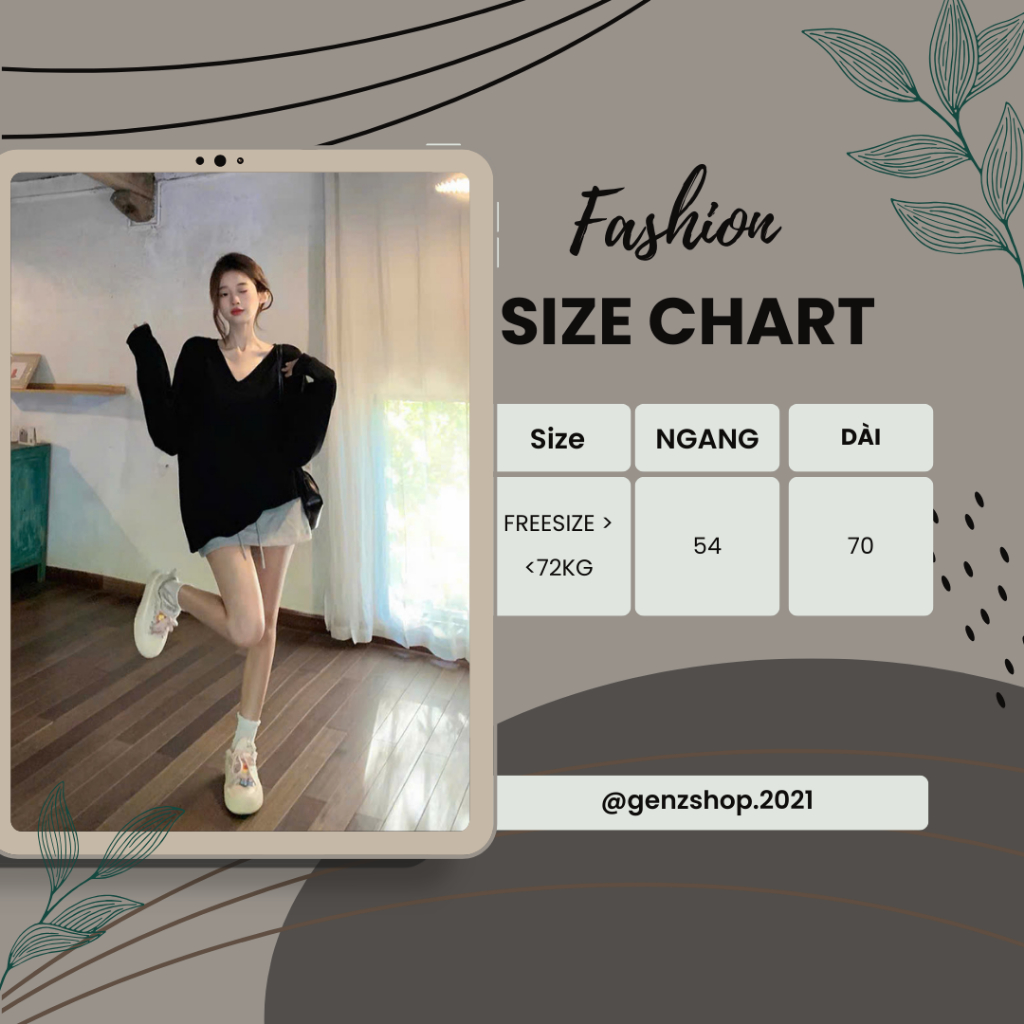 ÁO TAY DÀI CỔ TIM CHỮ ADVENTURESS FORM RỘNG CHẤT COTTON ĐƠN GIẢN DỄ PHỐI ĐỒ XINH ĐẸP OVESIZE<72KG