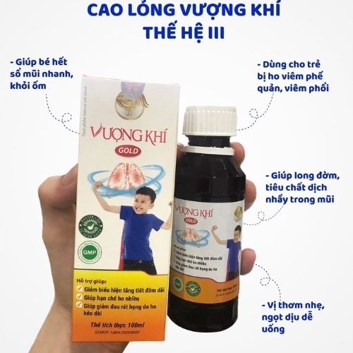 Ảnh Siro cao lỏng Vượng Khí Gold hỗ trợ giảm ho tiêu đờm rát họng tăng cường đề kháng hệ hô hấp Japa kids 3