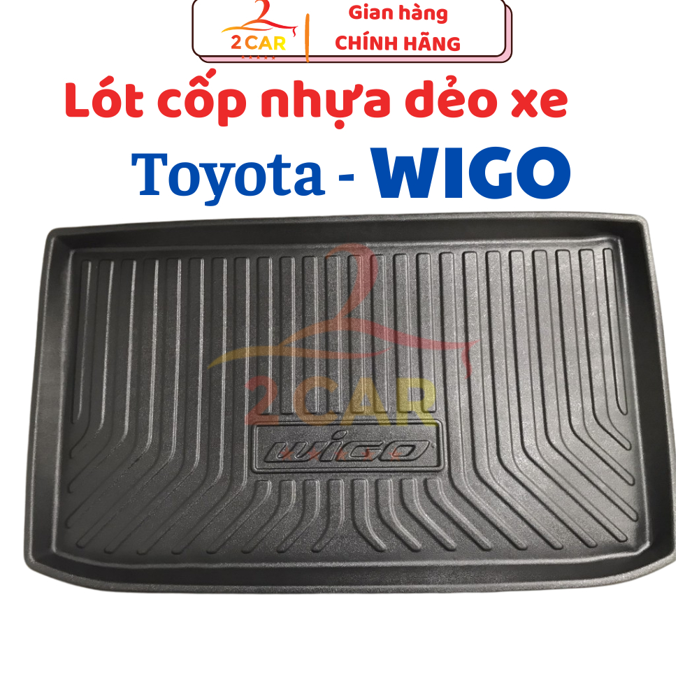 LÓT CỐP nhựa dẻo xe Toyota Wigo 2018 2019 2020 2021 2022, 2023, 2024, 2025 cao cấp LCN-TO010