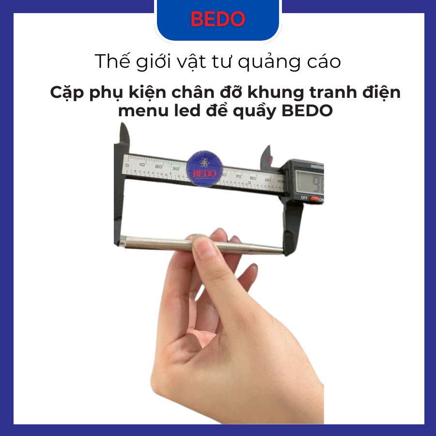 Combo 3 cặp Chân đỡ khung tranh điện BEDO - Chân chống Menu LED để bàn, phụ kiện quảng cáo mica bền đẹp