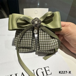 [🔥XƯỞNG SALE SẬP SÀN🔥] Kẹp Ruy Băng Nơ Caro Đính Charm K227