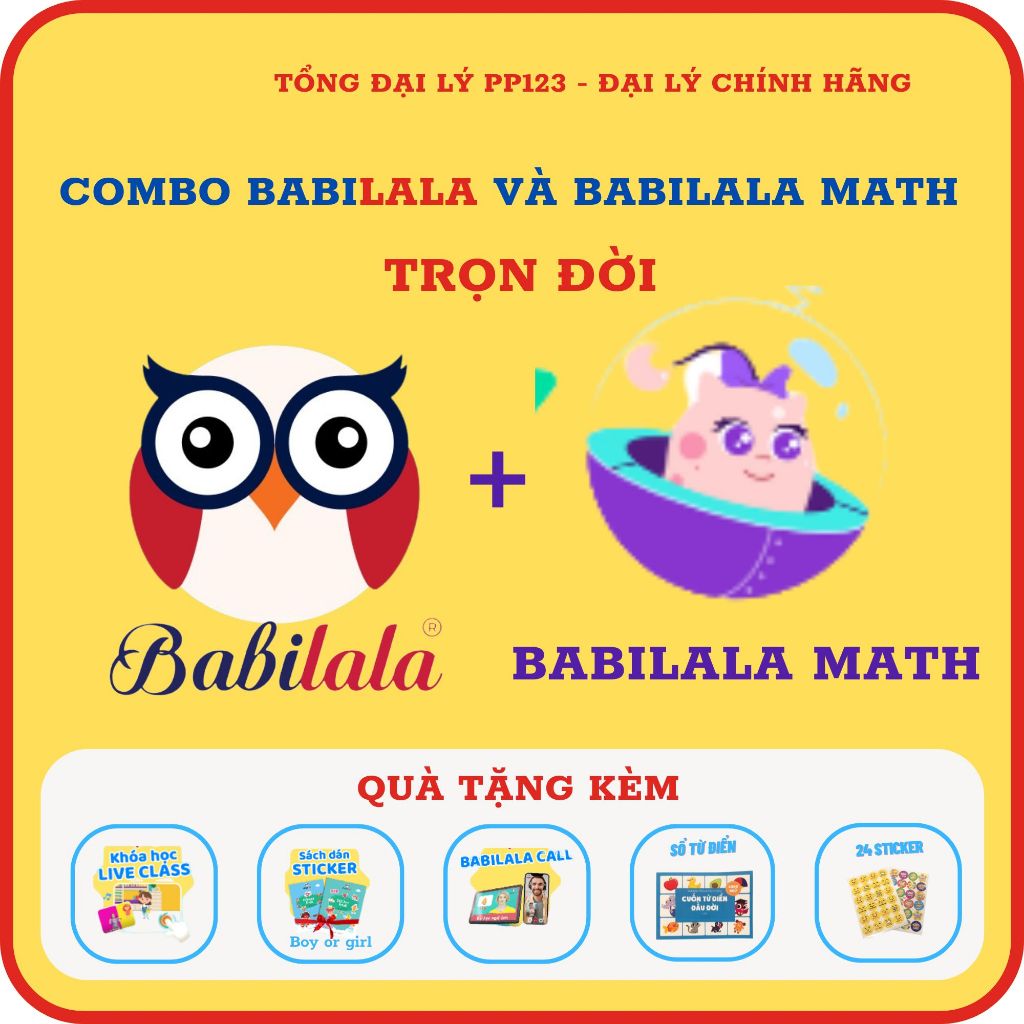 COMBO babilala và babi Math Trọn đời ( Tiếng anh cho bé từ 3-8 Tuổi ...