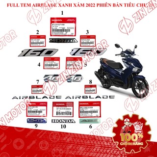 Tem AB 2022 Zin, Tem Rời Xe AirBlade 160 2022 Xanh Xám Phiên Bản Tiêu Chuẩn Chính Hãng - ZZM